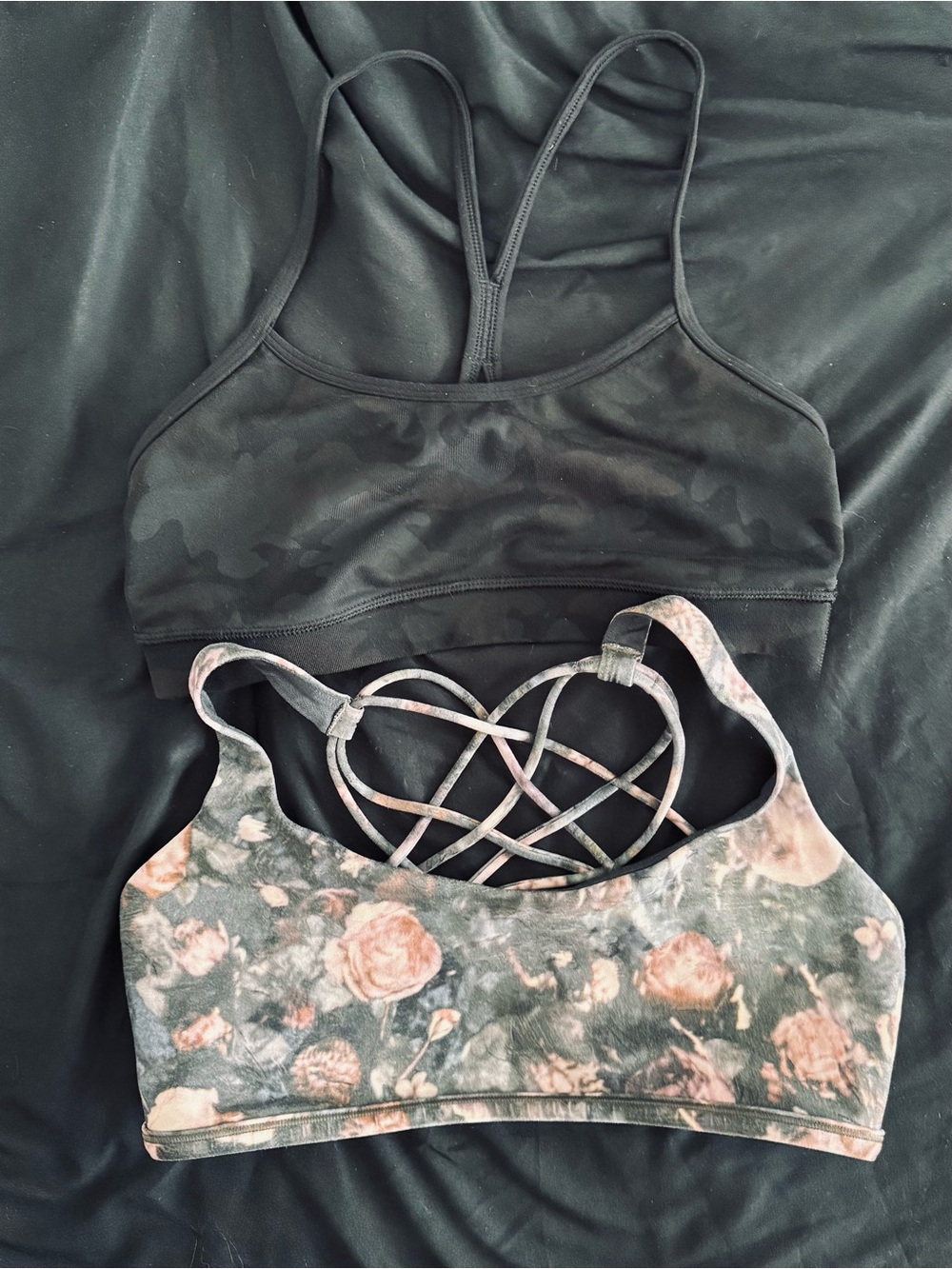 Lululemon Sports Bra Duo 2pc Bundle Camo Floral Activewear Lot